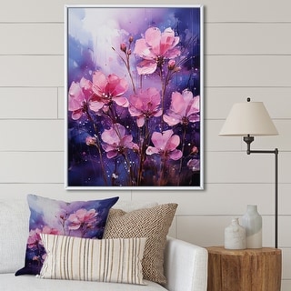 Designart "Lilacs Lilac Serenade III" Lilacs Framed Wall Art Living